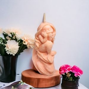 Mermaid Pillar Candle | Home Decor | Scented | Ocean | Sea | Aquatic